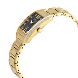 Seiko Diamond Black Dial Yellow Gold-tone Ladies Watch #SUP406 - Watches of America #2