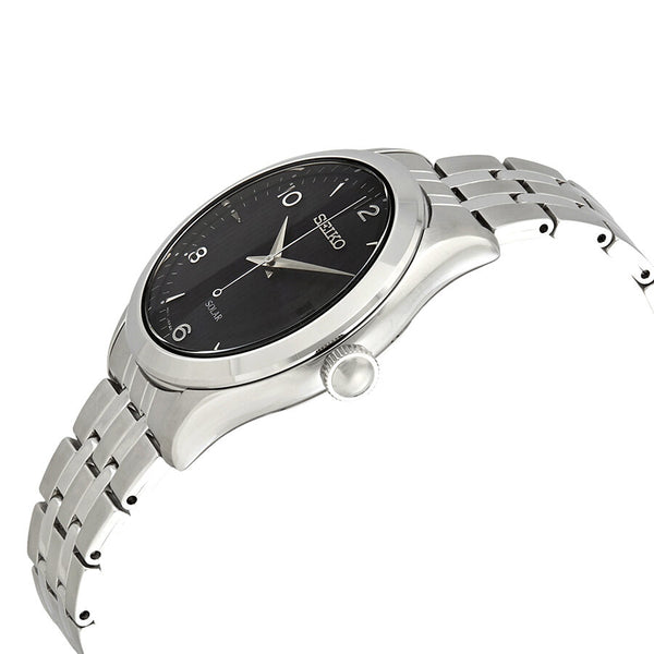 Seiko Essentials Black Dial Stainless Steel Men's Watch #SNE489 - Watches of America #2