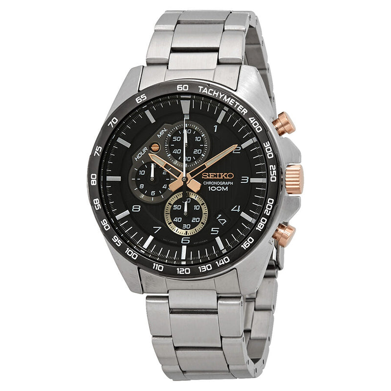 Seiko Motorsport Chronograph Black Dial Men's Watch #SSB323P1 - Watches of America