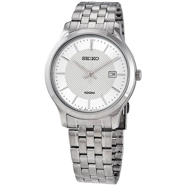 Seiko Neo Classic Quartz Silver Dial Men's Watch #SUR289P1 - Watches of America