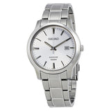 Seiko Neo Classic White Dial Stainless Steel Men's Watch #SGEH39 - Watches of America