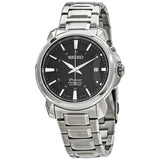 Seiko Premier Perpetual Quartz Black Dial Men's Watch #SNQ159 - Watches of America