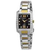 Seiko Quartz Diamond Black Dial Ladies Watch #SUP405 - Watches of America