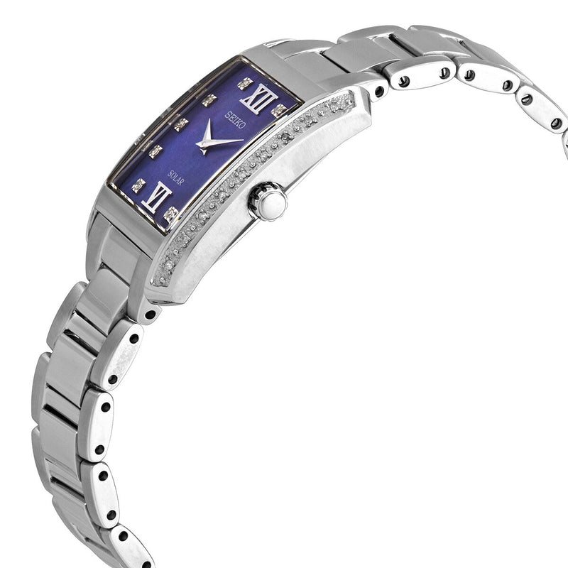 Seiko Quartz Diamond Blue Mother of Pearl Dial Ladies Watch #SUP401 - Watches of America #2