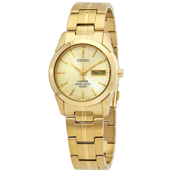 Seiko Quartz Gold-Tone Dial Men's Watch #SGGA62P1 - Watches of America