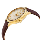 Seiko Quartz White Dial Brown Leather Men's Watch #SGEH86 - Watches of America #2