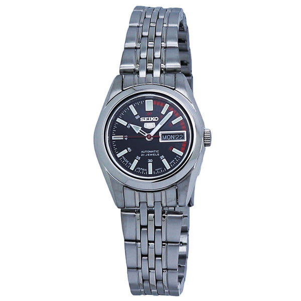 Seiko Seiko 5 Automatic Black Dial Ladies Watch #SYMA43J1 - Watches of America