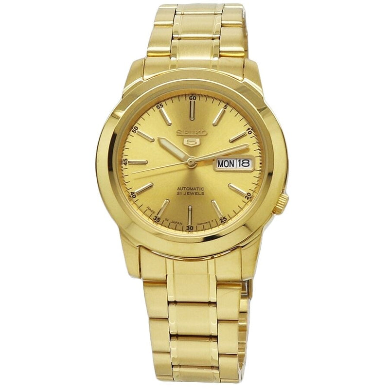 Seiko Seiko 5 Automatic Champagne Dial Men's Watch #SNKE56J1 - Watches of America