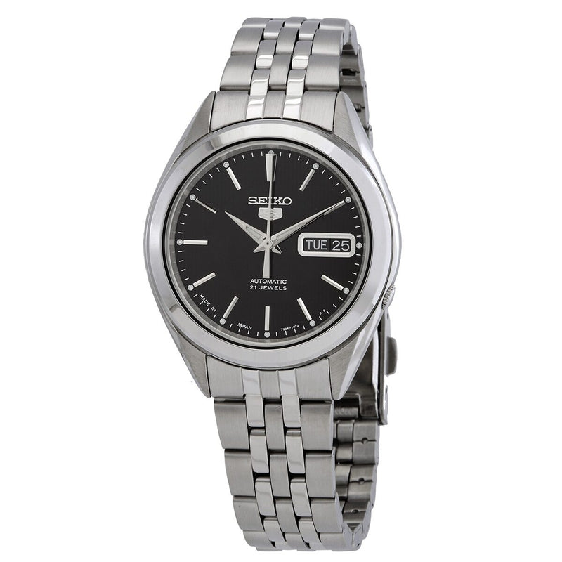 Seiko Seiko 5 Black Dial Stainless Steel Men's Watch #SNKL23J1 - Watches of America