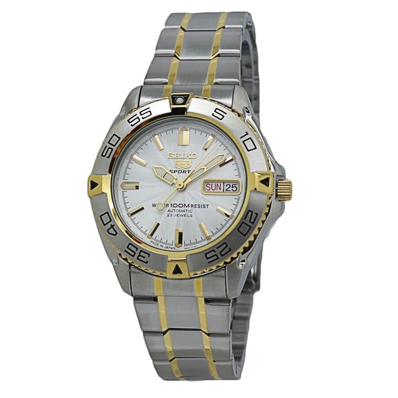 Seiko Seiko 5 Sports Automatic White Dial Men's Watch #SNZB24J1 - Watches of America