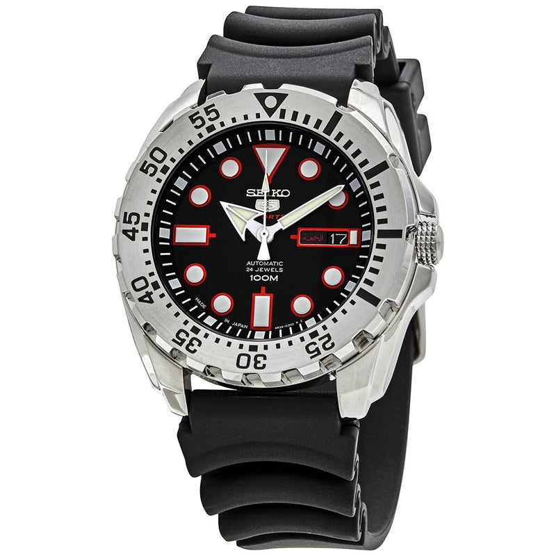 Seiko Seiko 5 Sports Black Dial Men's Watch #SRP601J1 - Watches of America