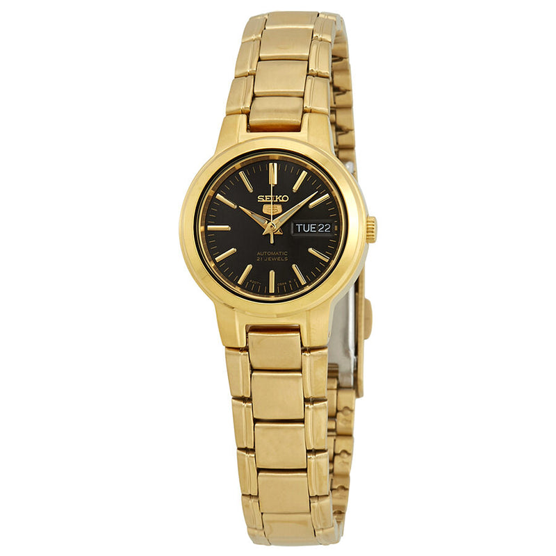 Seiko Series 5 Automatic Black Dial Ladies Watch #SYME48 - Watches of America