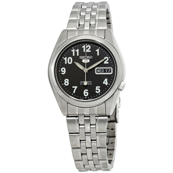 Seiko Series 5 Automatic Black Dial Men's Watch #SNK381 - Watches of America
