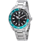 Seiko Series 5 Automatic Black Dial Batman Bezel Men's Watch #SRPC53 - Watches of America