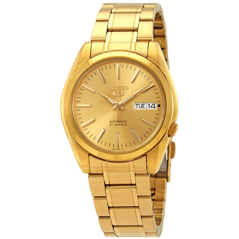 Seiko Series 5 Automatic Gold Dial Men's Watch #SNKL48 - Watches of America