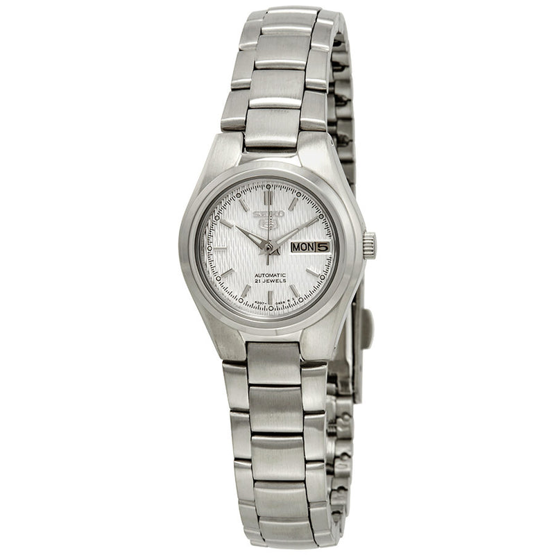 Seiko Series 5 Automatic Silver Dial Ladies Watch #SYMC07 - Watches of America