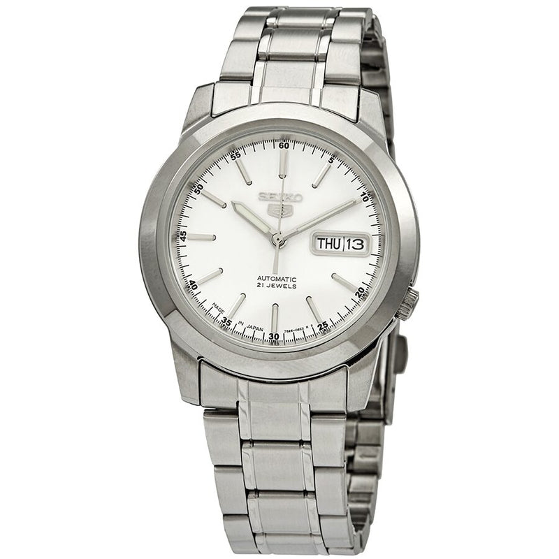 Seiko Series 5 Automatic Silver Dial Men's Watch #SNKE49J1 - Watches of America