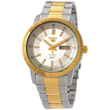 Seiko Silver Dial Automatic Two Tone Men's Watch #SNKN58 - Watches of America