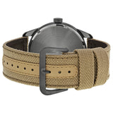 Seiko Solar Black Dial Beige Nylon Men's Watch #SNE331 - Watches of America #3