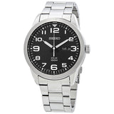 Seiko Solar Black Dial Men's Watch #SNE471P1 - Watches of America