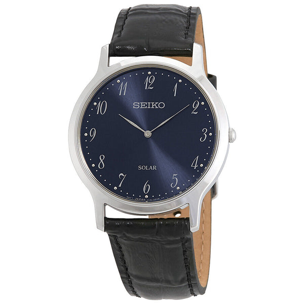 Seiko Solar Blue Dial Men's Watch #SUP861 - Watches of America