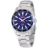 Seiko Solar Blue Dial Stainless Steel Men's Watch #SNE391 - Watches of America