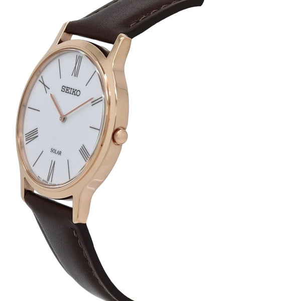 Seiko Solar Quartz White Dial Men's Watch #SUP854 - Watches of America #2