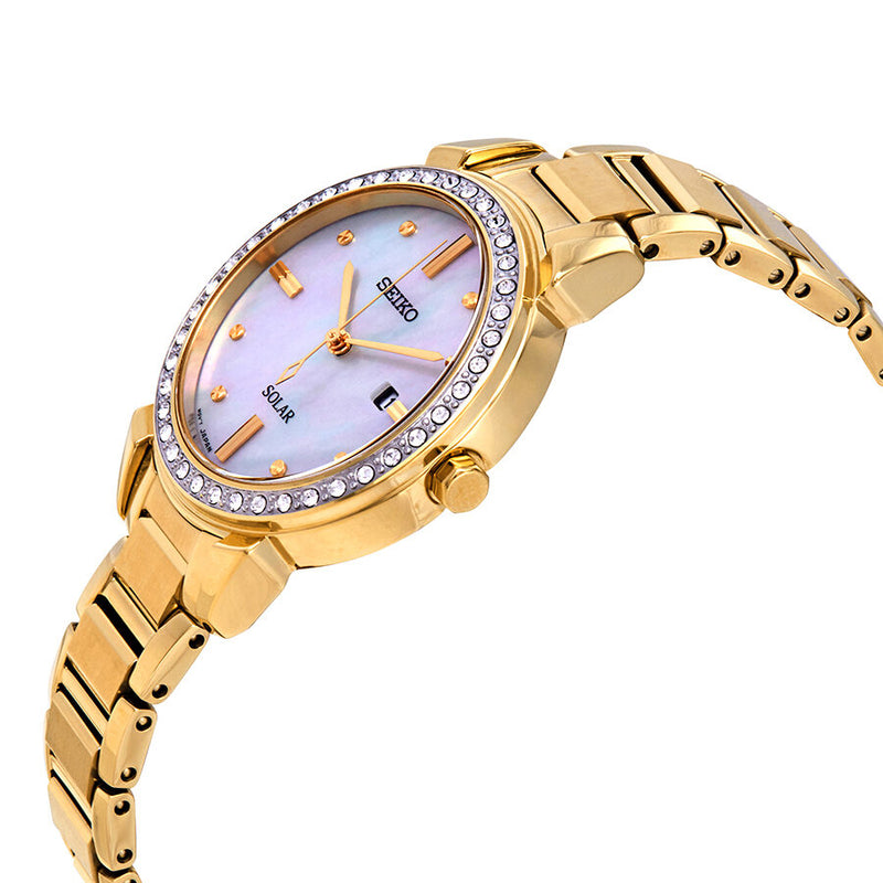 Seiko women's solar online watch with swarovski crystals