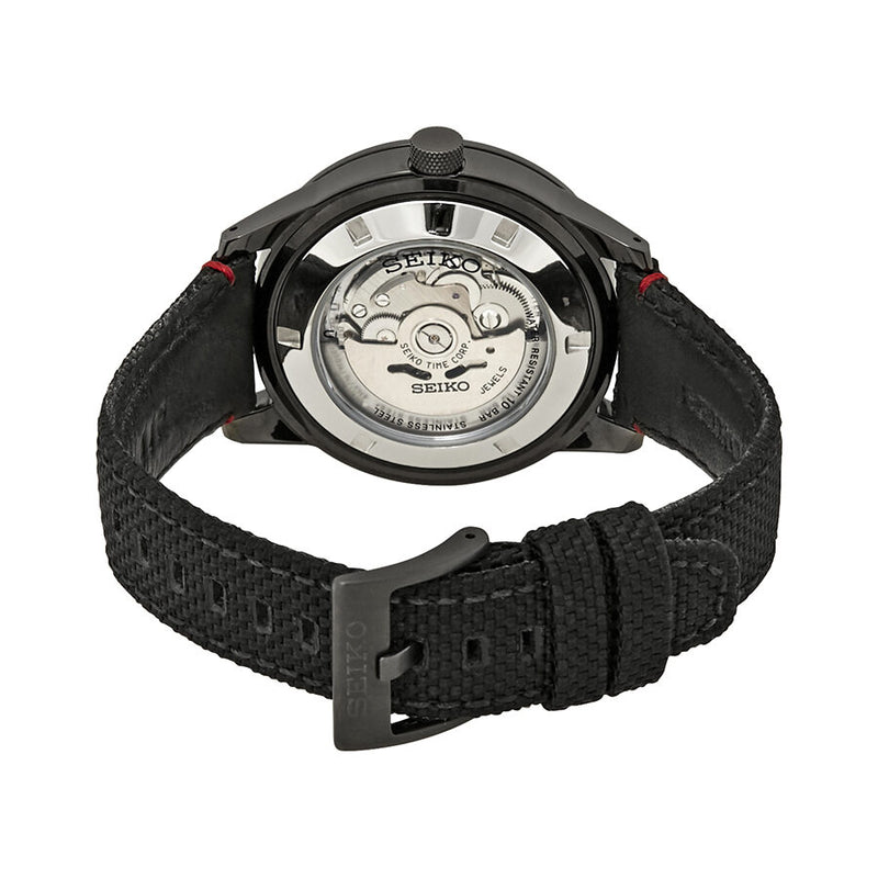 Seiko Sports Automatic Black Dial Black Nylon Men's Watch #SSA383K1 - Watches of America #3