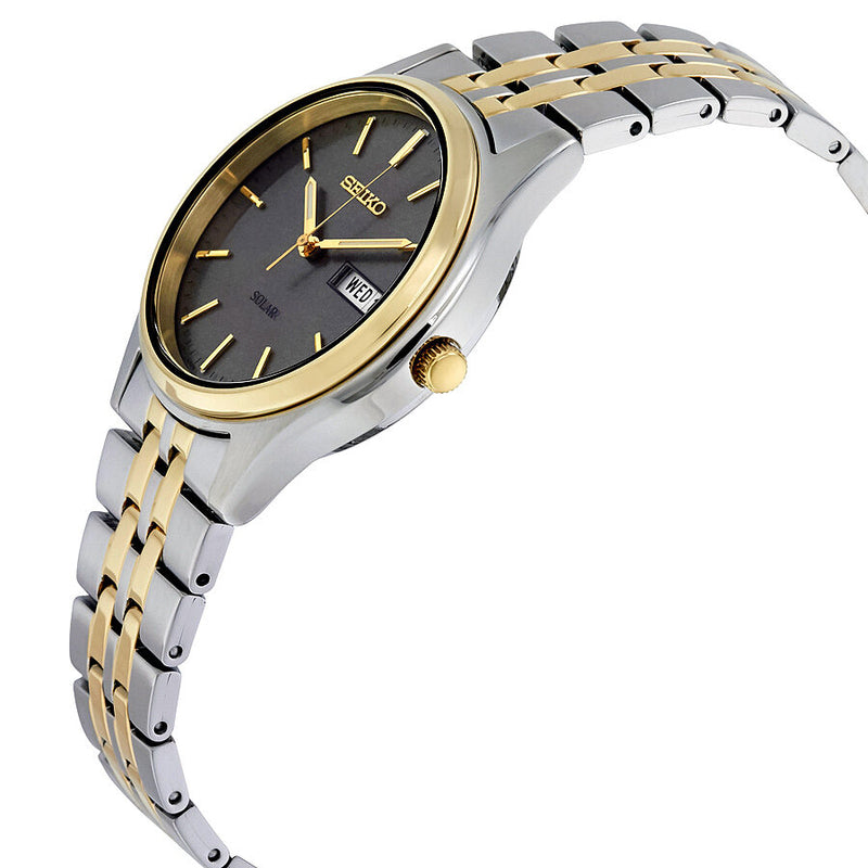 Seiko Two-tone Solar Charcoal Dial Men's Watch #SNE042 - Watches of America #2