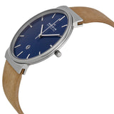 Skagen Ancher Blue Dial Tan Leather Men's Watch SKW6103 - Watches of America #2