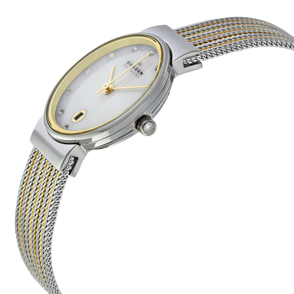 Skagen Ancher Mother of Pearl Dial Two-tone Mesh Ladies Watch 355SSGS - Watches of America #2