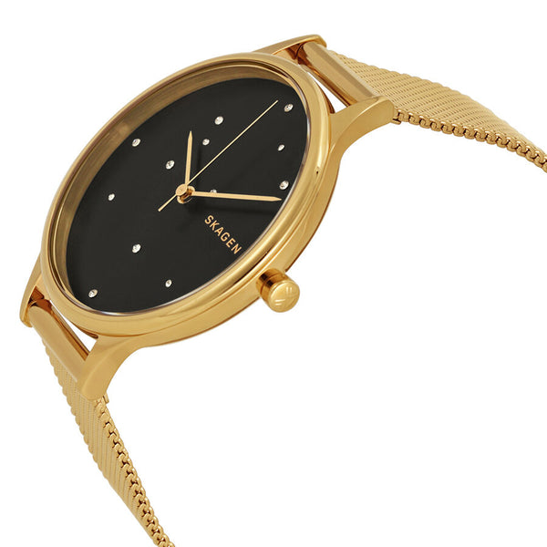 Skagen Anita Black 'Night Sky' Crystal-Dotted Dial Ladies Watch SKW2385 - Watches of America #2