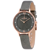 Skagen Anita Grey Dial Grey Leather Ladies Watch SKW2267 - Watches of America