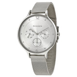 Skagen Anita Multi-Function Silver Dial Stainless Steel Ladies Watch SKW2312 - Watches of America