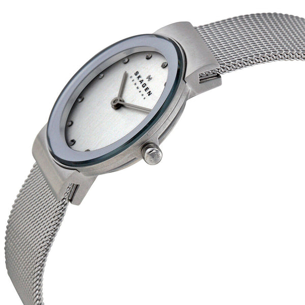 Skagen Classic Chrome Dial Mesh Ladies Watch 358SSSD - Watches of America #2