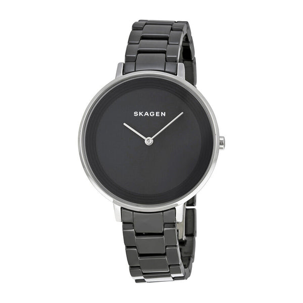 Skagen Ditte Black Dial Black Ceramic Ladies Watch SKW2303 - Watches of America