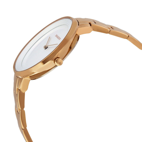 Skagen Ditte Silver Dial Rose Gold-tone Stainless Steel Ladies Watch SKW2331 - Watches of America #2