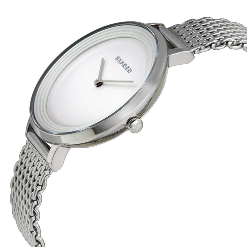 Skagen Ditte Silver Dial Stainless Steel Mesh Bracelet Ladies Watch SKW2332 - Watches of America #2