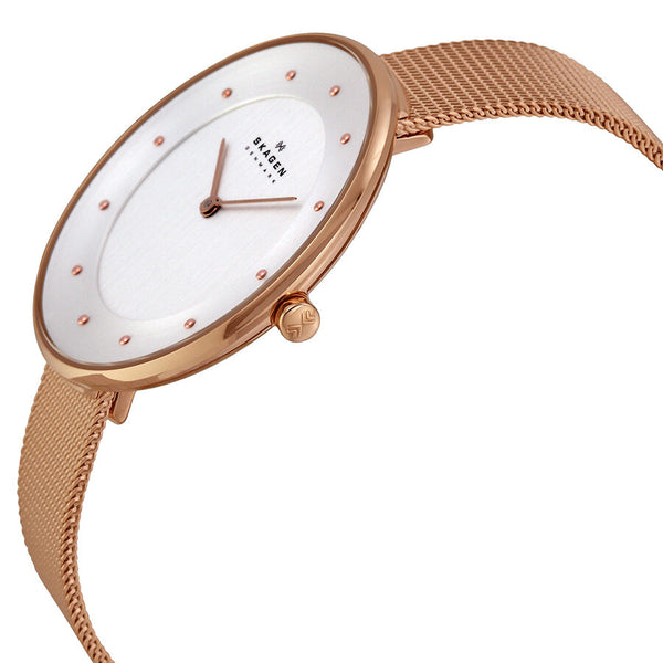 Skagen Gitte Silver Dial Rose Gold-tone Ladies Watch SKW2142 - Watches of America #2