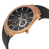 Skagen Rose Gold-plated and Black Mesh Titanium Men's Watch 809XLTRB - Watches of America #2