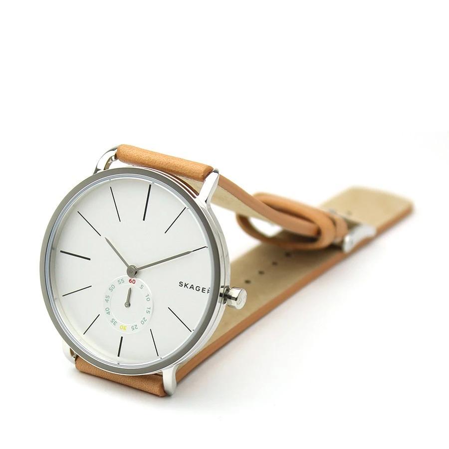 Skagen Hagen White Dial Tan Leather Strap Men s Watch SKW6215 Watches of America