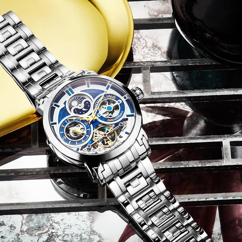 Stuhrling Original Legacy Automatic Blue Dial Men's Watch #M13513 - Watches of America #4