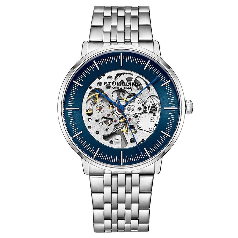 Stuhrling Original Legacy Automatic Blue Dial Men's Watch #M13618 - Watches of America