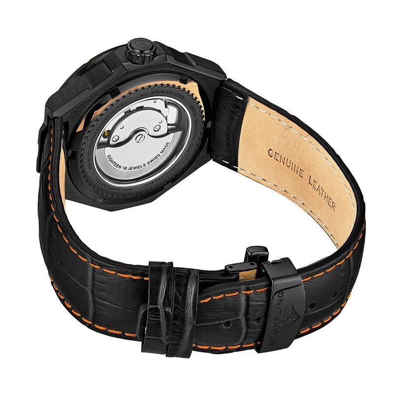 Stuhrling Original Legacy Automatic Orange Dial Men's Watch #M13484 - Watches of America #2