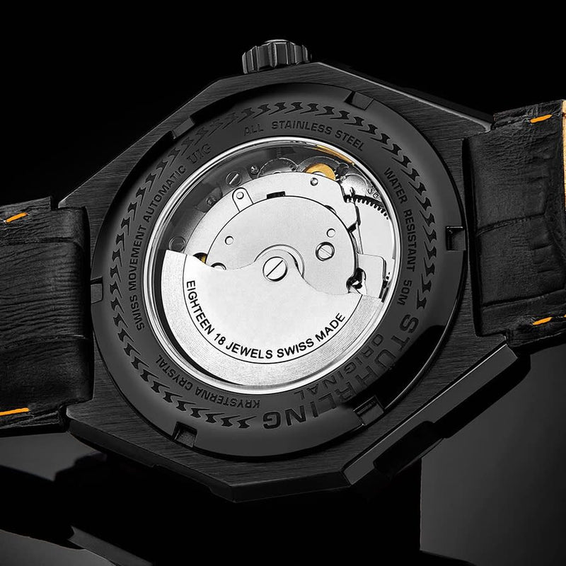 Stuhrling Original Legacy Automatic Orange Dial Men's Watch #M13484 - Watches of America #4