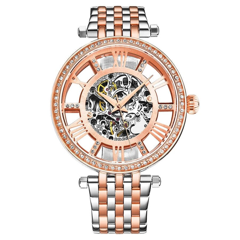 Stuhrling Original Legacy Automatic Rose Skeleton Dial Ladies Watch #M13604 - Watches of America