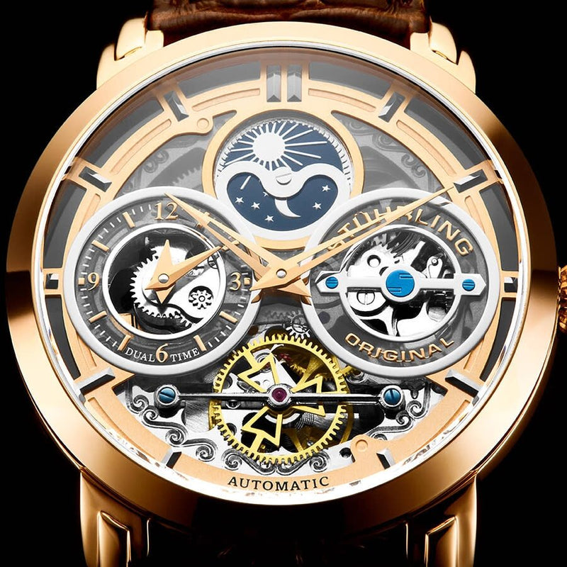 Stuhrling Original Legacy Automatic Rose Gold Dial Men's Watch #M13521 - Watches of America #5