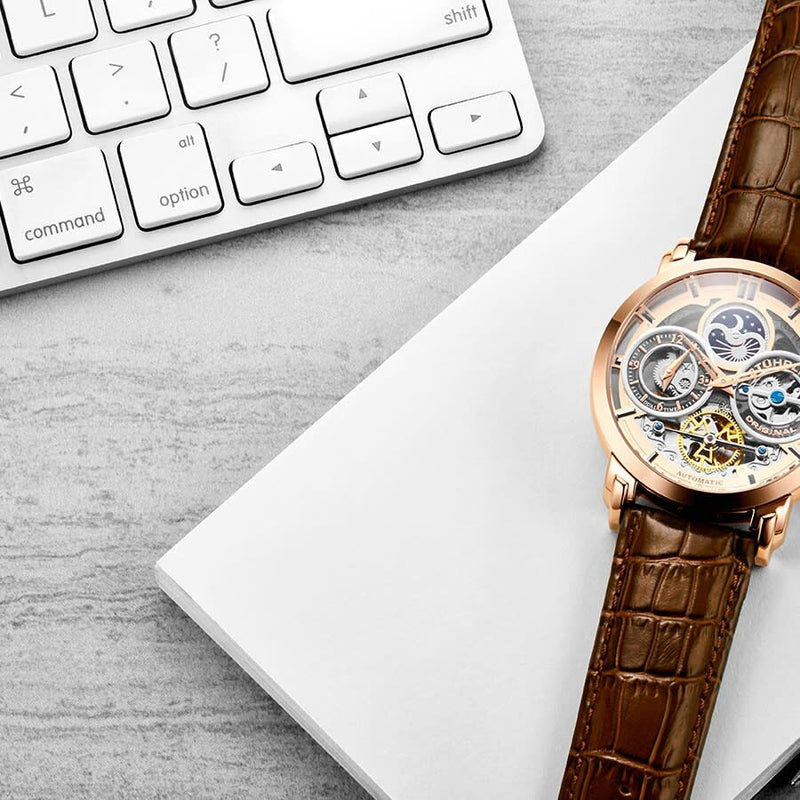 Stuhrling Original Legacy Automatic Rose Gold Dial Men's Watch #M13521 - Watches of America #6