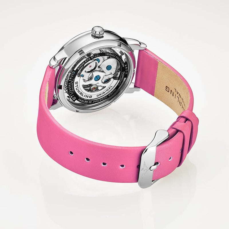 Stuhrling Original Legacy Automatic Silver Seleton Dial Ladies Watch #M13637 - Watches of America #2